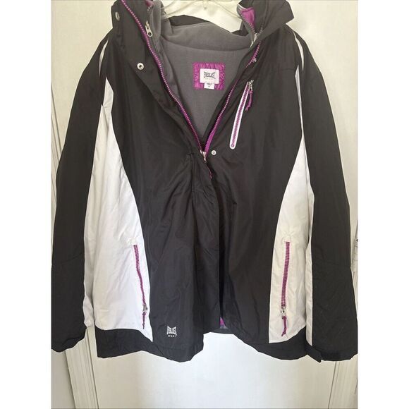 Everlast Sport Women's 3-in-1 Systems Jacket Black & White & Pink Size 2X - Picture 1 of 5